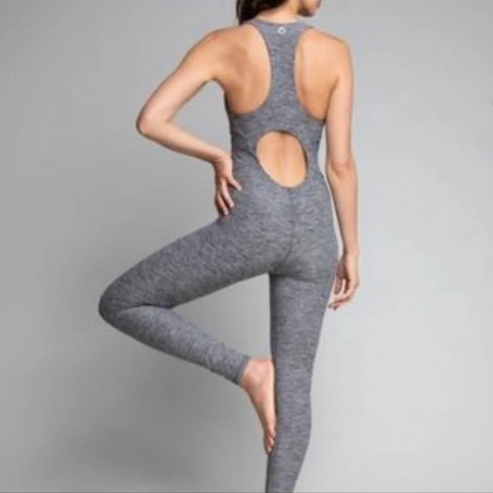 EUC - Highly Rated Functional Yoga & Beyond Imbodhi Astra Cut-Out Back Bodysuit - Picture 1 of 7
